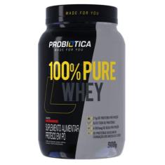 100% Pure Whey Pote 900g Probiotica, Morango