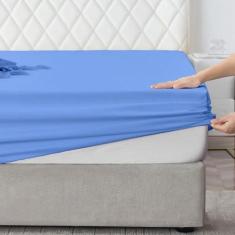 Lençol Algodão 180 fios com Elástico Casal Queen Maciez e Conforto - L