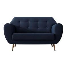 Sofá 2 Lugares Beegees Linho Azul Marinho