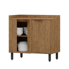 Balcão Para Cozinha Canto Reto Toscana Espresso Móveis Freijó