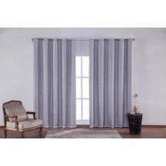 Cortina Blecaute Com Voil Sala Quarto 4 Metros - Pilli Enxovais E Tape