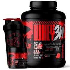 Kit Whey Protein 3W 1800g + Creatina 100g + Coqueteleira - Espartanos-Unissex