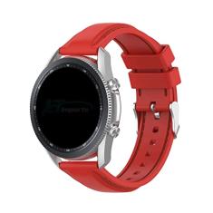 Pulseira 22mm Silicone compatível com Samsung Galaxy Watch 3 45mm - Galaxy Watch 46mm - Gear S3 Frontier - Amazfit GTR47mm - Marca LTIMPORTS (Vermelho)