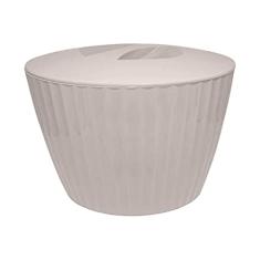 Lixeira Para Banheiro Cozinha Escritório Com Tampa Groove Ou Bege Fechado