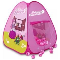 Barraca infantil para meninas com 100 bolinhas