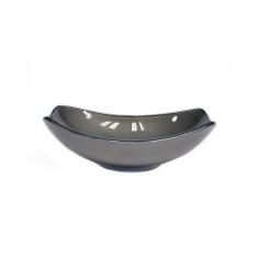 Cuba De Vidro Oval Chanfrada 51Cm Grafite