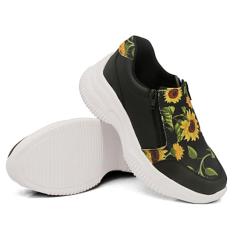 Tenis Chunky Feminino sem Cadarço com Estampa e Sola Alta