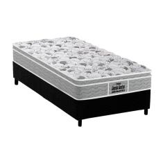 Cama Box Solteiro: Colchão Anatômico Probel D45/EP Guarda Costas Próextreme Plus + Base CRC Suede Black(88x188)