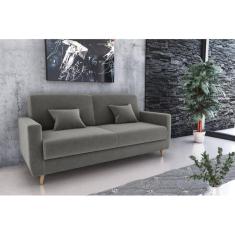 Sofá Cama Emilia Suede Cinza B250 - Matrix