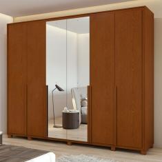 Guarda-Roupa Casal Imperatore 6 Portas 6 Gavetas 100% Mdf com Espelho 81668.285 Frassino - Móveis Lopas