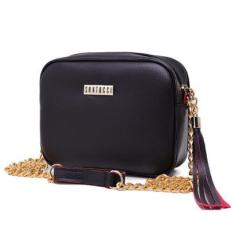 Bolsa Feminina Mini Bag Alça Corrente Quadrada Elegante Santucci-Feminino