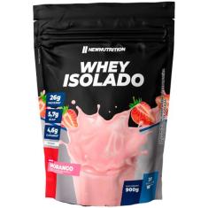 Whey Protein Isolado 900g Morango NewNutrition, Morango, 900g