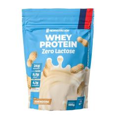Whey Protein Zero Lactose 900g NewNutrition, Amendoim, 900g