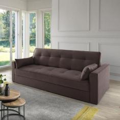 Sofá Cama Hidra Estofama, Marrom