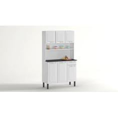 Armário de Cozinha 6 Portas 1 Gaveta Rose - Itatiaia - Móveis Itatiaia