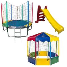 Cama Elástica Pula Pula 1,83m Piscina De Bolinha Oitavada 2,00m Escorr