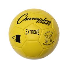 Champion Sports Bola de futebol Extreme Series, tamanho 4 - Liga Juvenil, Todos os Climas, Toque Macio, Máxima Retenção de Ar - Bolas de Chute para Crianças 8-12 - Jogos de Futbol Competitivos e Recreativos, Amarelo
