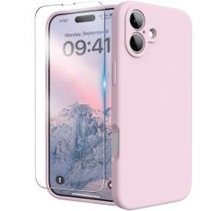 INGIDO Capa para iPhone 16 Plus, capa de silicone líquido com proteção para câmera, capa de borracha de gel macio com forro de microfibra, capa protetora à prova de choque para iPhone 16 Plus de 6,7