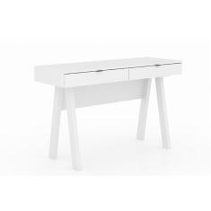 Escrivaninha p/ Escritório ME4128 c/ 2 Gavetas Branco - Tecno Mobili
