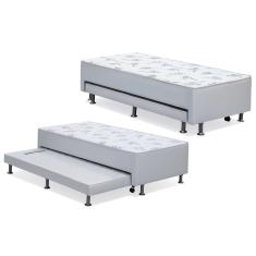 Cama Box c/ Auxiliar Conjugado Solteiro: Colchão Bianco (88x188) - Ortobom
