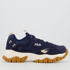 Tênis Fila Ray Tracer TR Se Feminino Marinho e Bege-Feminino