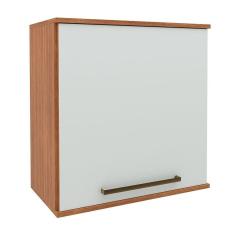 Armário Aéreo Para Cozinha 1 Porta Evolution Plus Freijó- Off-white