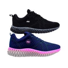 Kit 2 Tênis Esportivo GT3 Asc Cardaço Conforto Fitness Caminha Longa Pisada Leve-Feminino