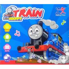 Brinquedo Trem Bate Volta Happy Azul C/ Som Luz E Motor - TOYS