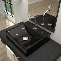 Kit Cuba Q39 com Torneira Pratika 1060 Metal e Válvula Click 1 Pol. 1/2 Compace Preto