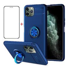 AKABEILA Capa protetora de tela Honor 90 (5G), compatível com Honor 90 (5G) capa [com vidro temperado livre] Suporte de telefone de fibra de carbono e silicone à prova de choque