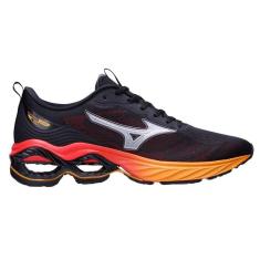 Tênis Mizuno Wave Frontier 15 - Masculino - Preto-Vermelho