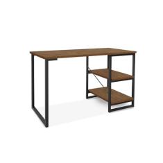 Escrivaninha Industrial Office Star 1,20m 2 Prateleiras (Imbuia/Preto)