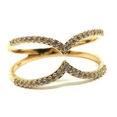 Anel de ouro 18k Borboleta com Pedras - Elegancy Joias, 16