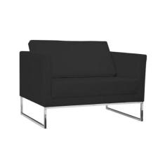 Poltrona Decorativa Julia 106cm Corano Preto - Gran Belo