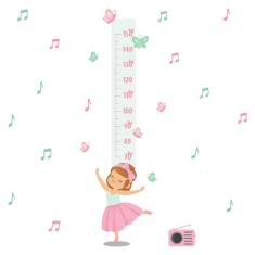 Adesivo de Parede Infantil Menina Bailarina Régua 155cm - Quartinhos