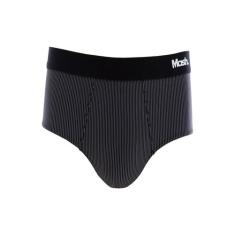 Cueca Slip Mash 045.01 Masculina Risca de Giz Microfibra T. P/GG, GG, 