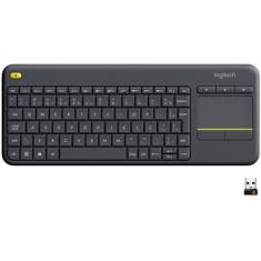 Teclado sem Fio com Touchpad Logitech ABNT2 - Cinza K400 Plus