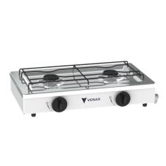 Fogão de Mesa Portátil Flamalar 2 Bocas Venax - S/ Tampa - Branco - Gás