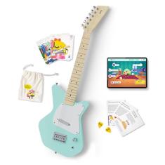 Loog Guitarra infantil elétrica Pro VI para iniciantes amplificador integrado e alto-falante a partir de 9 anos de idade e aulas incluídas