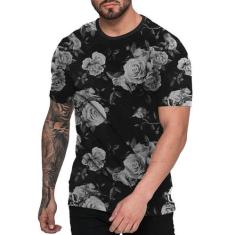 Camiseta Florida Preta Off White Black Floral - Di Nuevo, Preto, G