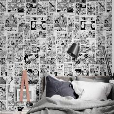 Papel De Parede Adesivo Lavável Quarto Mangá Naruto Anime Para Quarto 