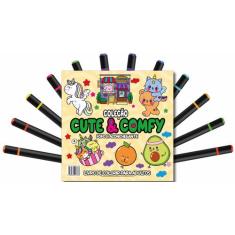 Livro - Cute & Comfy Coloring Book for Adults - Fofo e Aconchegante - 