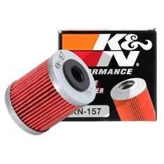K&N Filtro de óleo para motocicleta: Alto desempenho, Premium, projetado para ser usado com óleos sintéticos ou convencionais: Serve para veículos selecionados KTM, Polaris e KN-157, preto
