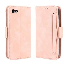 Capa com compartimento para cartão para iPhone 7/iPhone 8, capa flip carteira de couro para iPhone 7/iPhone 8, capa magnética retrô para celular, capa carteira com compartimentos para cartões
