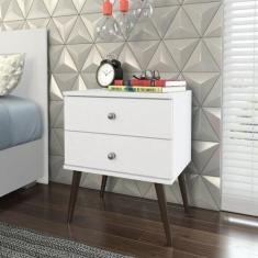 Mesa de Cabeceira 2 Gavetas Retrô RT 3032 - Movelbento