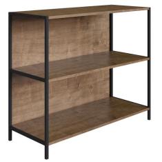 Estante Livreiro Decorativa Baixa Estilo Industrial Steel Quadra Vermo