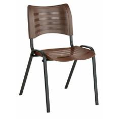Cadeira Empilhável Iso Linha Polipropileno Iso Marrom - Design Office