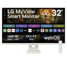 Monitor LG MyView Smart 32SR73U-W Tela UHD 4K 32", WebOS, ThinQ Home, Air Play, Screen Share, Bluetooth - 32SR73U-W
