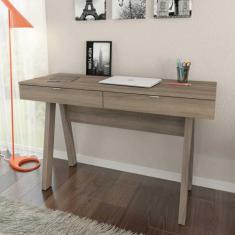 Mesa Escrivaninha 120cm com Pés Retrô e 2 gavetas ME4128 Tecnomóbili, 
