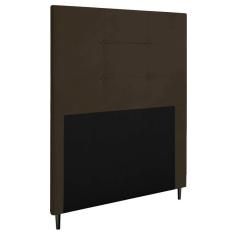Cabeceira Luna Para Cama Box Solteiro 90 Cm Suede Cor Marrom